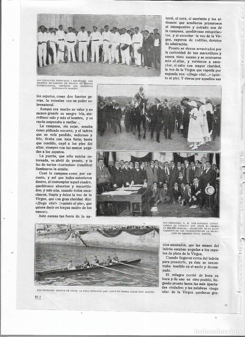 Coleccionismo: A&Ntilde;O 1920 RECORTE PRENSA SAN SEBASTIAN DEPORTES VASCOS JUGADORES PELOTA AL REBOTE EQUIPO ESPA&Ntilde;OL