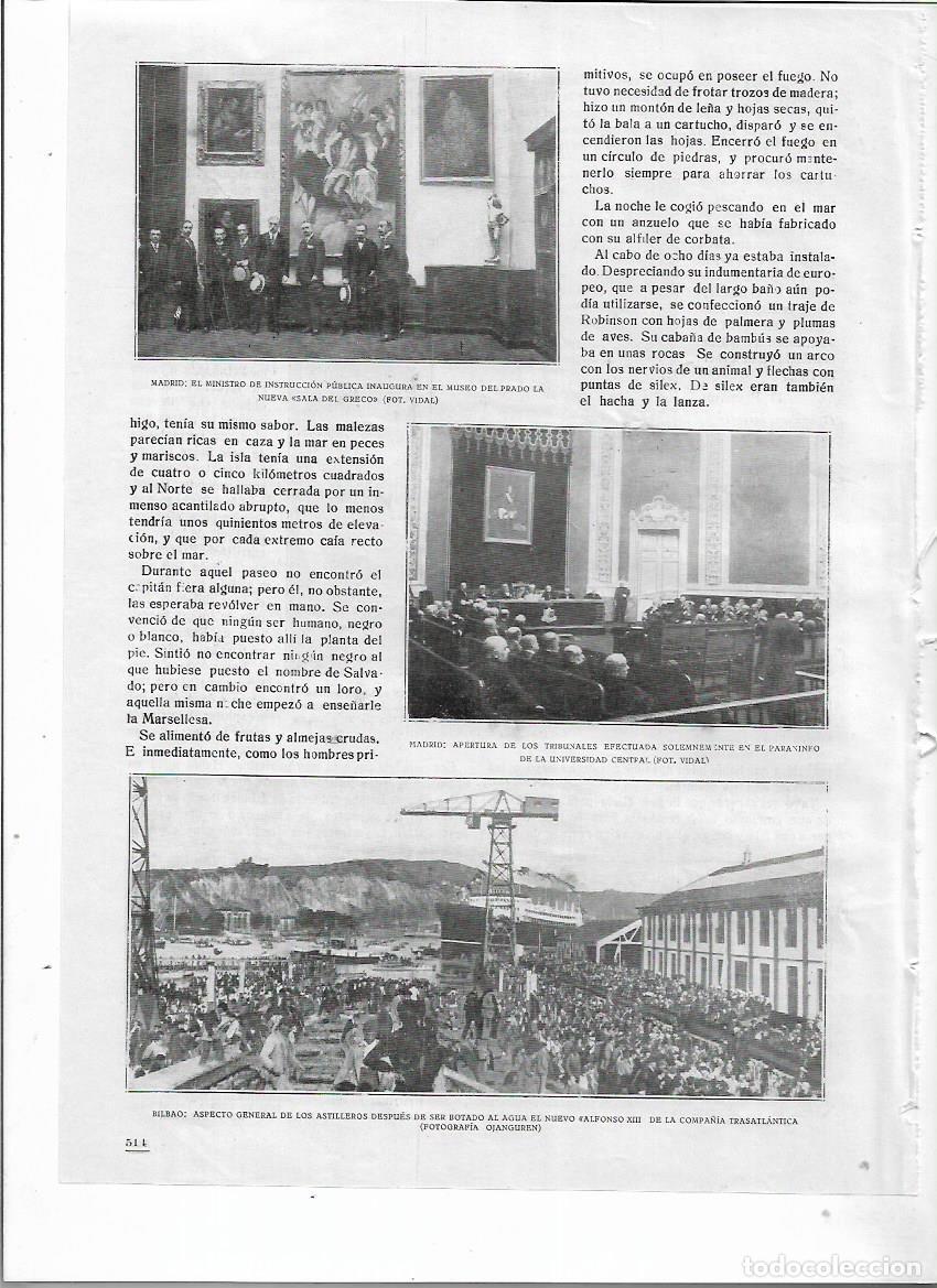Coleccionismo: A&Ntilde;O 1920 RECORTE PRENSA MADRID MUSEO DEL PRADO INAUGURACION DE LA NUEVA SALA DEL GRECO PINTURA