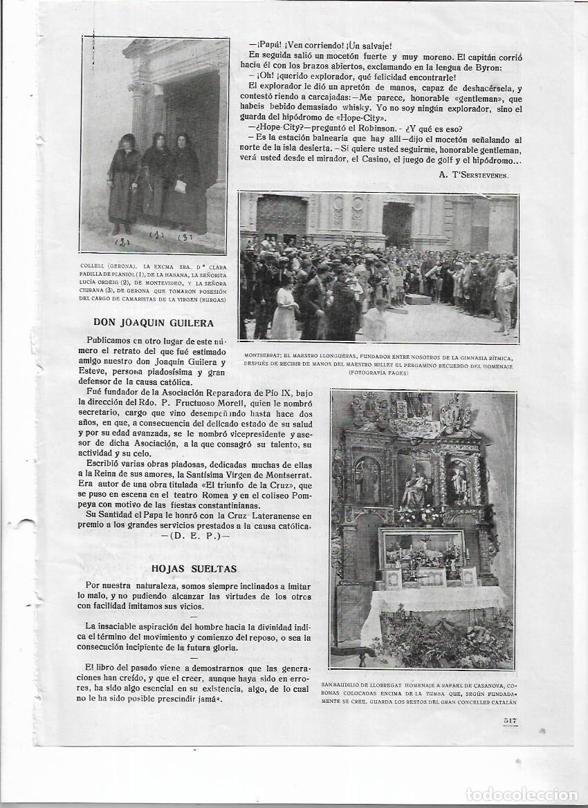 Coleccionismo: A&Ntilde;O 1920 RECORTE PRENSA HOMENAJE AL MAESTRO LLONGUERAS GMNASIA RITMICA EN MONTSERRAT PERGAMINO