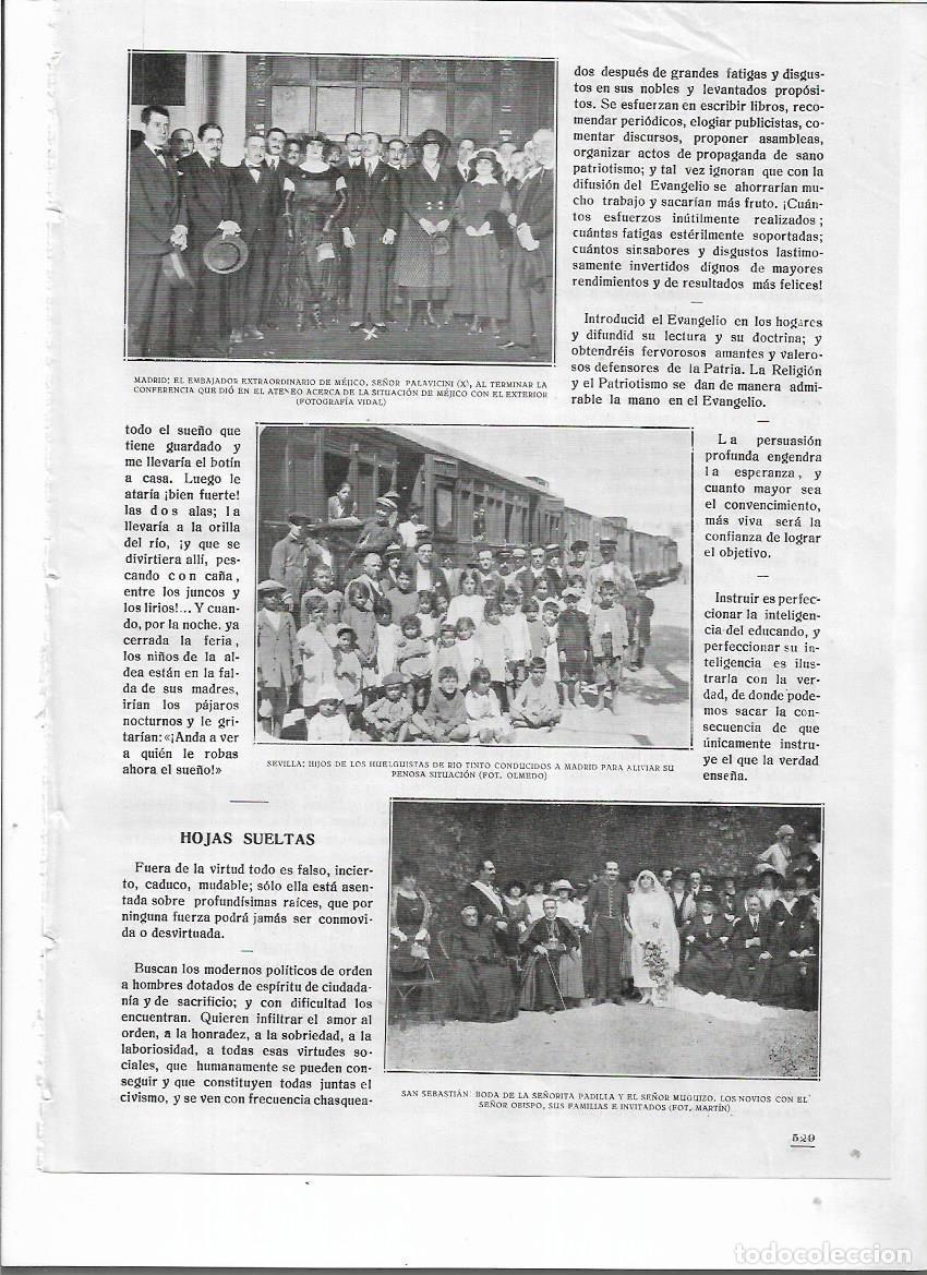 Coleccionismo: A&Ntilde;O 1920 RECORTE PRENSA SEVILLA HIJOS HUELGUISTAS MINAS RIO TINTO CONDUCIDOS EN TREN A MADRID AYUDA