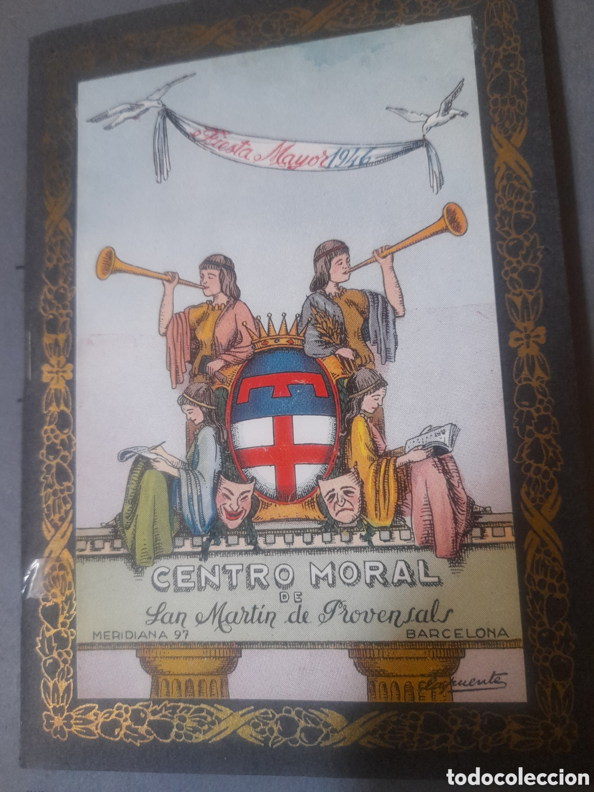 Collezionismo: Antiguo programa, Fiesta Mayor 1946,Centro Moral de San Mart&iacute;n de Provensals, Barcelona