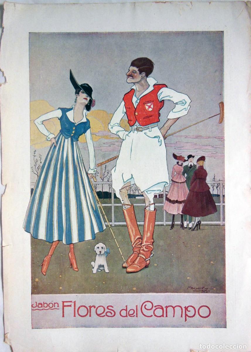 Coleccionismo: L&aacute;minas Publicidad : JAB&Oacute;N FLORES DEL CAMPO. 1916