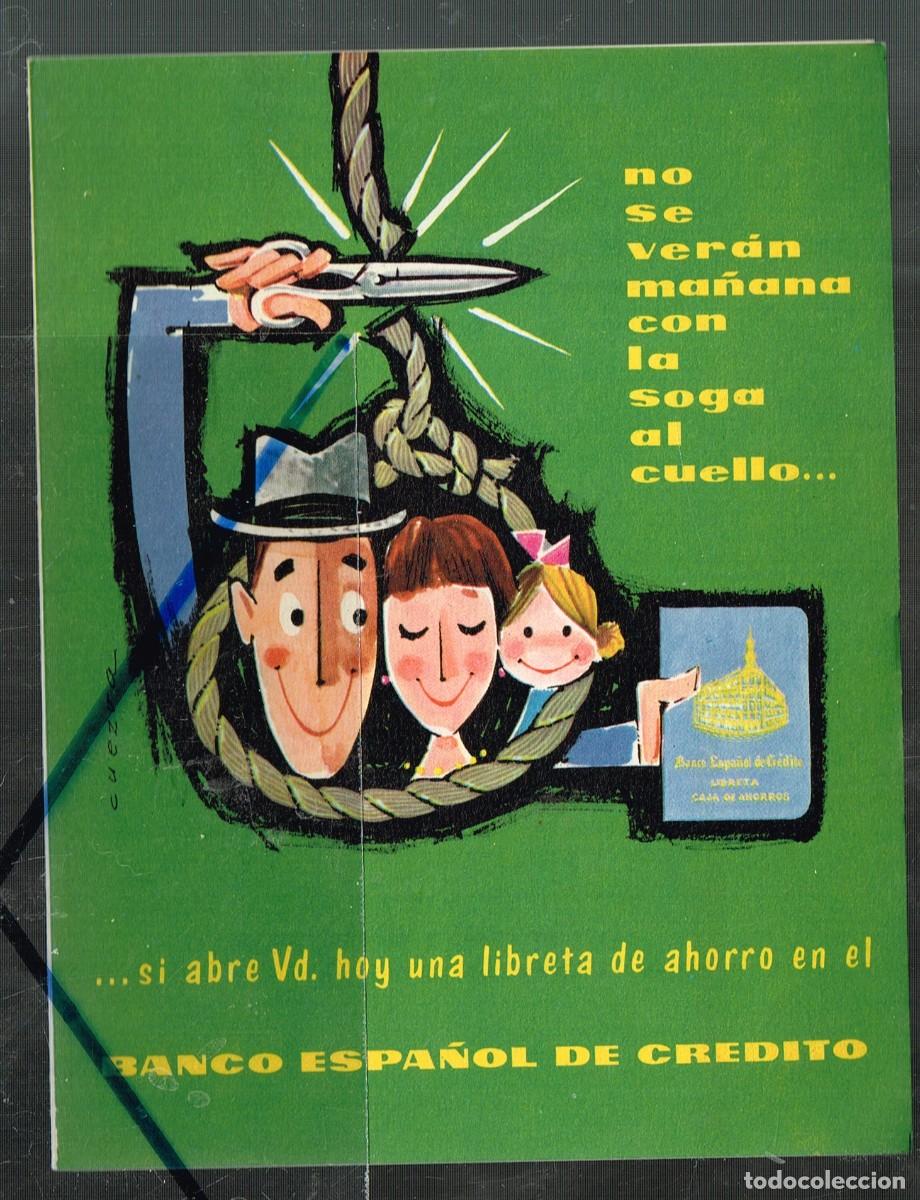 Coleccionismo: 1962 PUBLICIDAD ''SECCI&Oacute;N CAJA DE AHORROS DEL BANCO ESPA&Ntilde;OL DE CR&Eacute;DITO'' (con la soga al cuello)