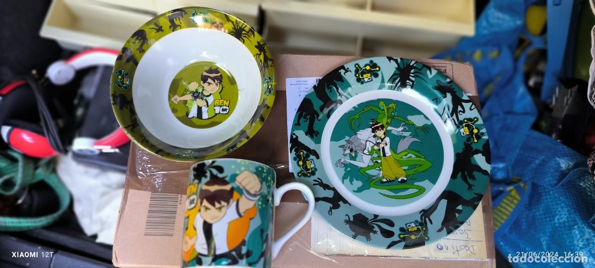 Coleccionismo: Juego de Plato , Bol y Taza de BEN 10 nuevo sin usar