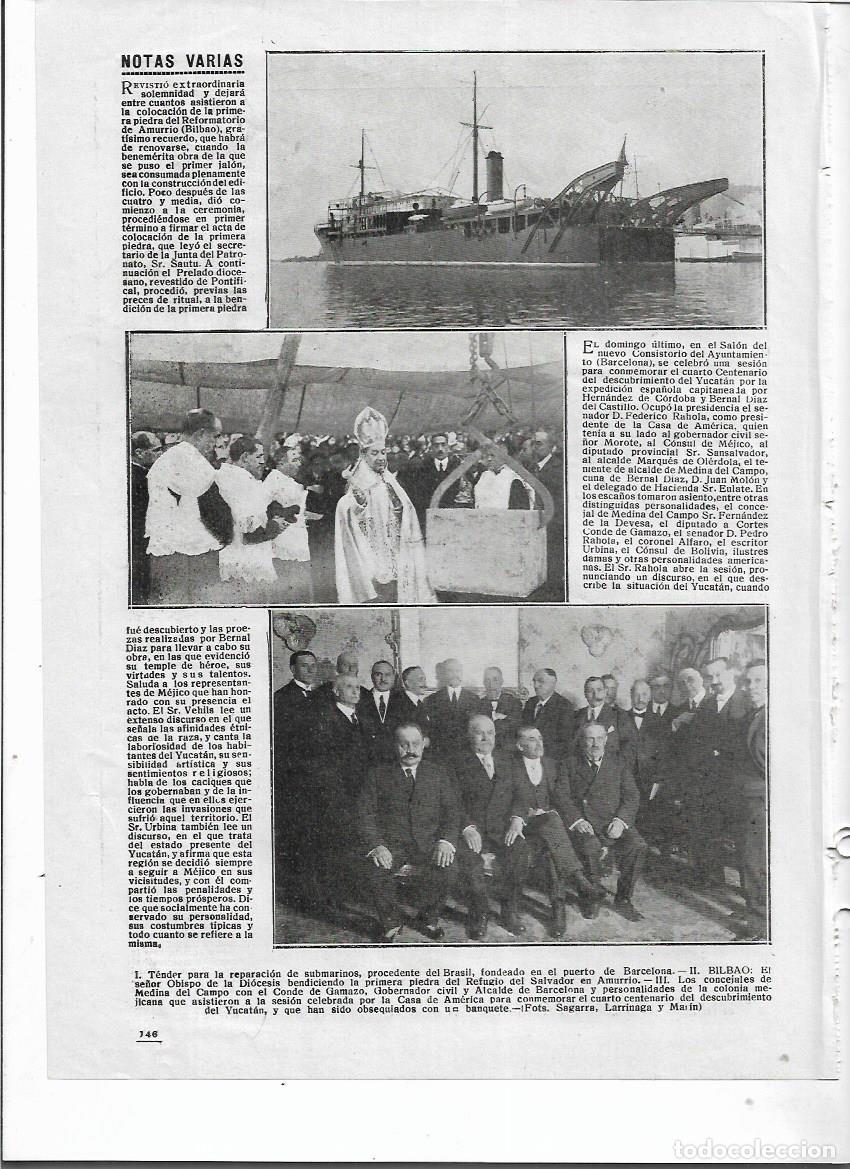 Sammelleidenschaft Papier: A&Ntilde;O 1917 RECORTE PRENSA PUERTO BARCELONA TENDER PARA LA REPARACION DE SUBMARINOS