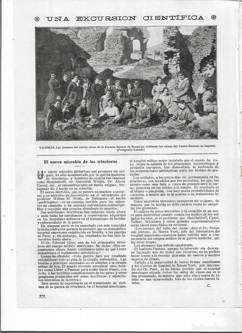 Collecting paper: A&Ntilde;O 1917 RECORTE PRENSA VALENCIA ALUMNAS ESCUELA NORMAL MAESTRAS EN TEATRO ROMANO DE SAGUNTO