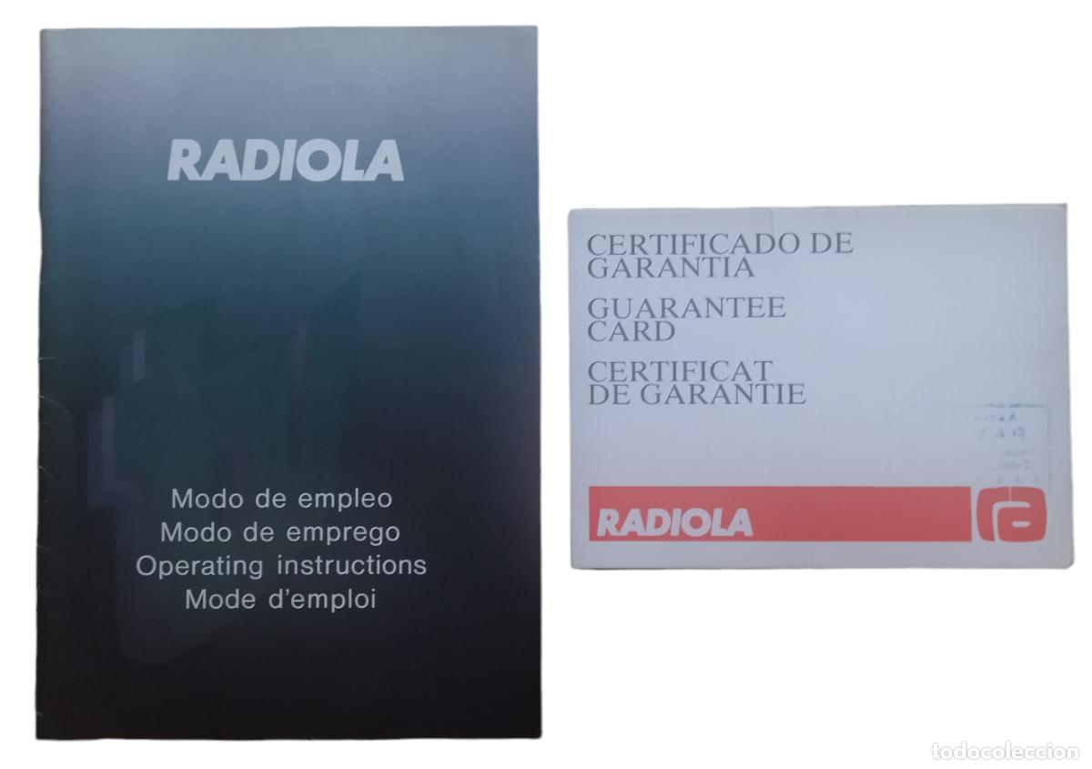 Coleccionismo: TELEVISOR RADIOLA 37 KZ 3050-42 KZ 3150-51 KZ 3250 MANUAL DE EMPLEO +GARANTIA