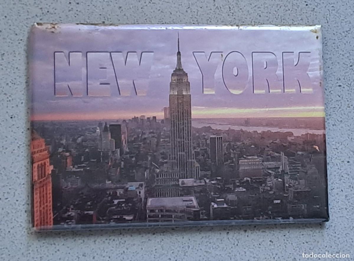 Coleccionismo: IMAN NEVERA VISTA DE NUEVA YORK - Foto 1