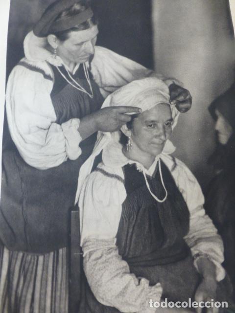 Collectionnisme: ANSO HUESCA MUJERES ANSOTANAS ANTIGUA LAMINA IMPRESA AL HUECOGRABADO A&Ntilde;OS 40