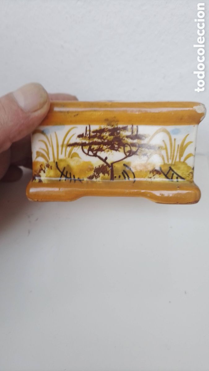 Coleccionismo: Tintero antiguo de Talavera - Foto 2