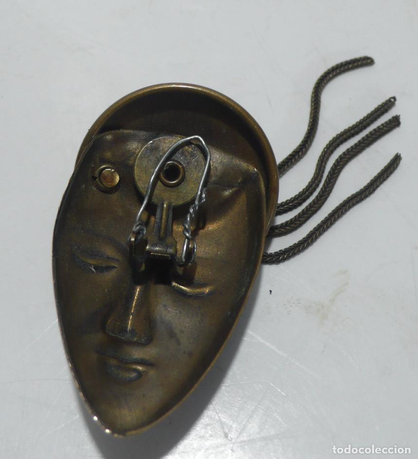 Coleccionismo: PEQUE&Ntilde;A MASCARA DE BRONCE - Foto 2