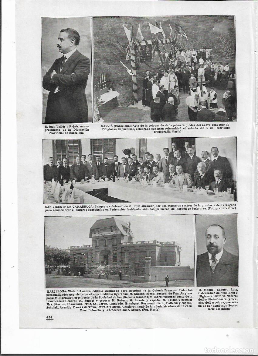 Coleccionismo: A&Ntilde;O 1917 RECORTE PRENSA SAN VICENTE DE COMARRUGA BANQUETE HOTEL MIRAMAR FEDERACION MAESTROS SASTRES