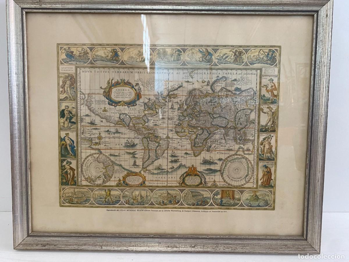 Collecting paper: CUADRO LAMINA ATLAS MAPA MUNDI ANTIGUO