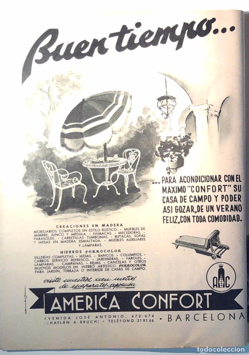 Sammelleidenschaft Papier: AMERICA CONFORT MUEBLES DE JARDIN ILUSTRACION DE 1951