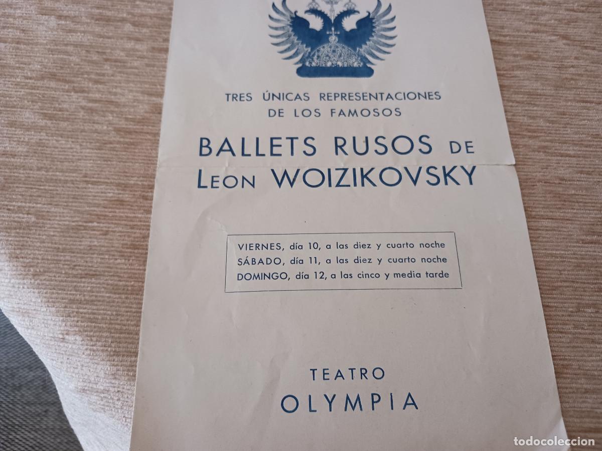 Coleccionismo: programa teatro olympia barcelona 1936, ballets rusos de leon woizikovsky, con precios