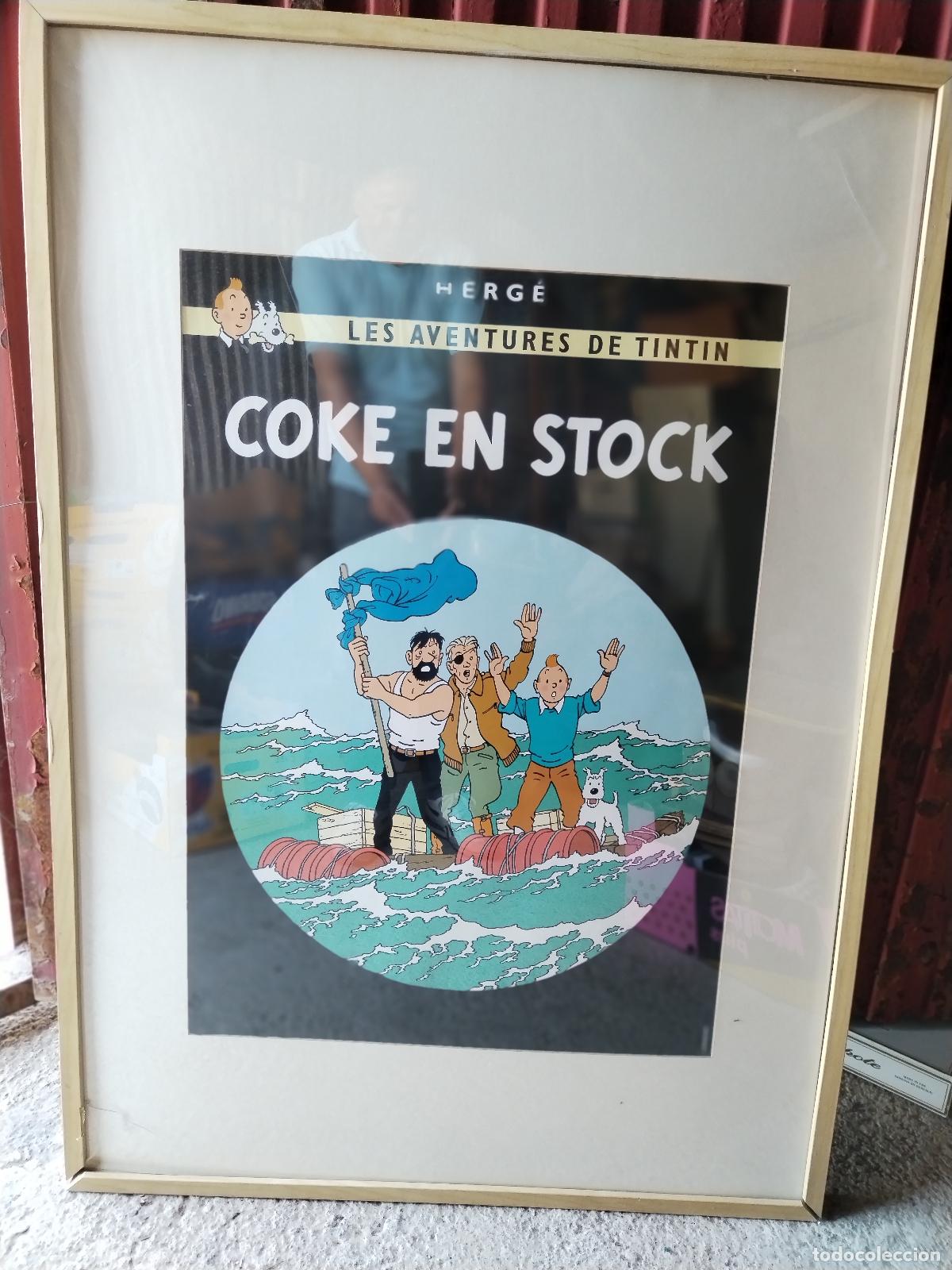 Coleccionismo: cuadro L&aacute;mina ilustraciones de tintin, cocke en stock