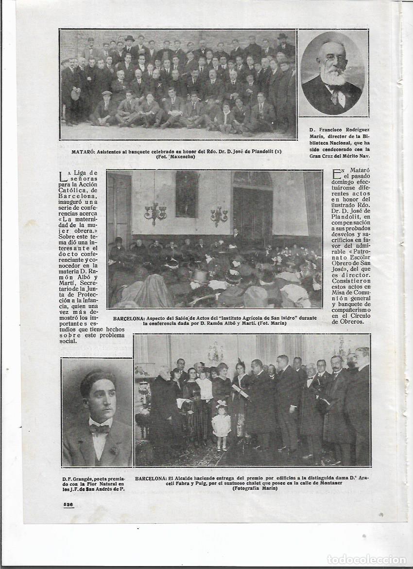 Coleccionismo: A&Ntilde;O 1917 RECORTE PRENSA BARCELONA PREMIO EDIFICIOS A ARACELI FABRA I PUIG CHALET CALLE MONTANER
