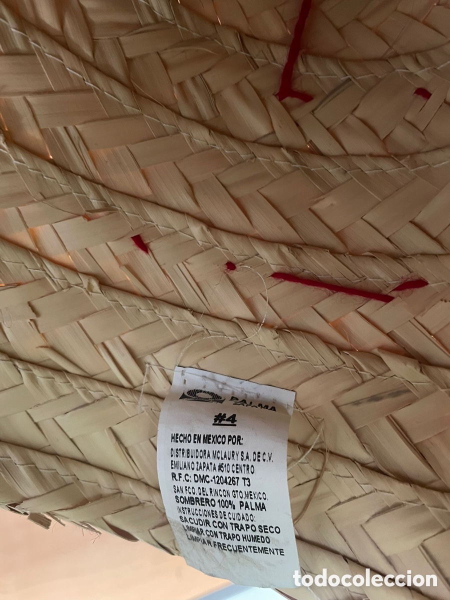 Coleccionismo: Sarape sombrero de paja - Foto 2
