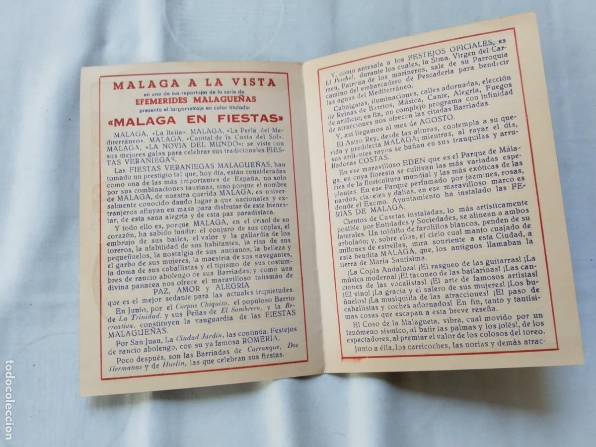 Coleccionismo: MALAGA PROGRAMA DE FIESTAS A&Ntilde;O 1965 - Foto 3