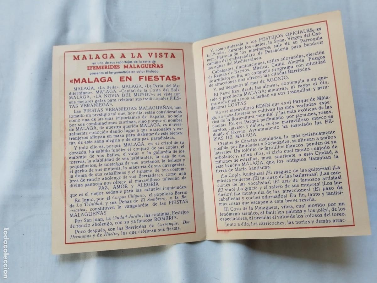 Coleccionismo: MALAGA PROGRAMA DE FIESTAS A&Ntilde;O 1965 - Foto 4