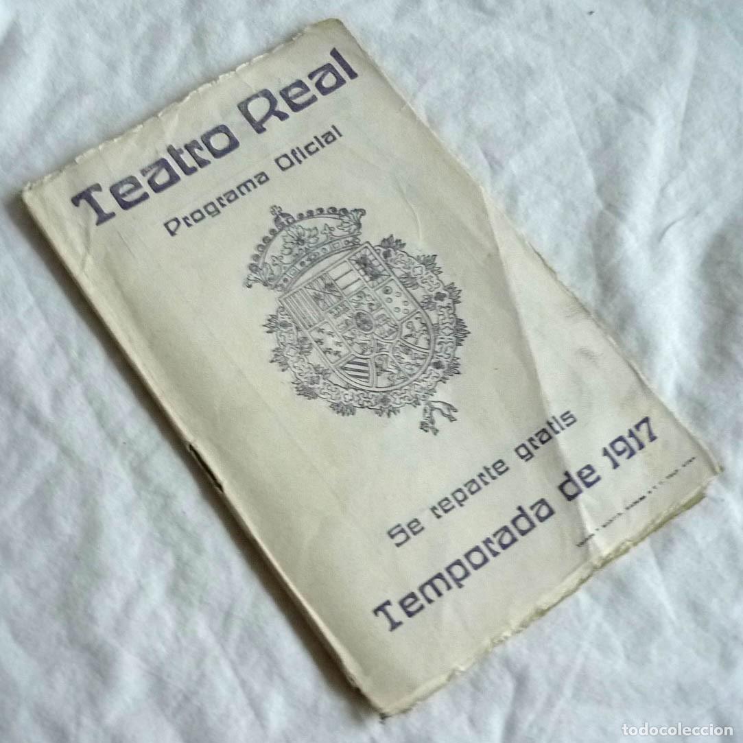 Coleccionismo: Programa oficial Teatro Real Temporada 1917 - Foto 1