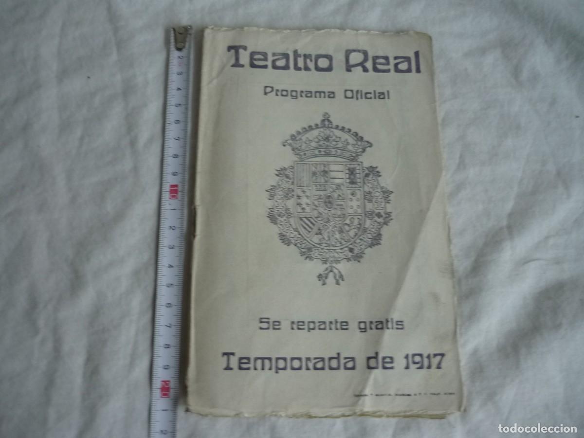 Coleccionismo: Programa oficial Teatro Real Temporada 1917 - Foto 2