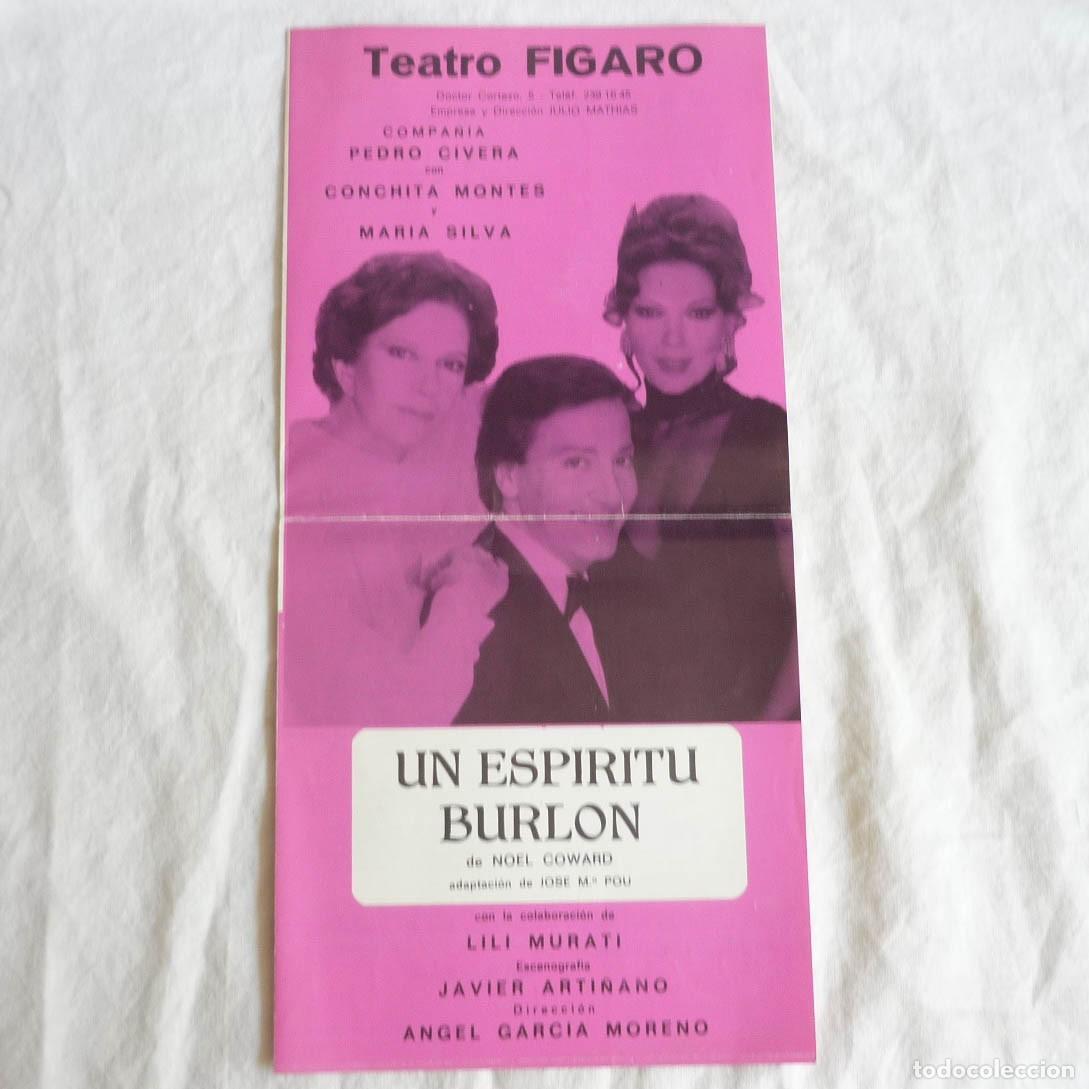 Coleccionismo: Programa de Teatro F&iacute;garo Un esp&iacute;ritu burl&oacute;n Pedro Civera - Foto 1