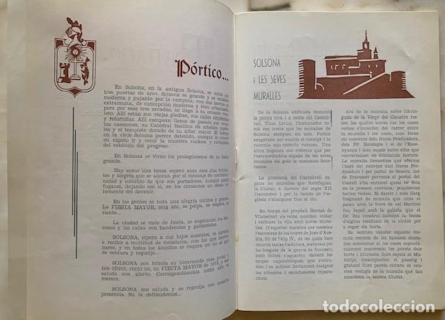 Coleccionismo: PROGRAMA FESTA MAJOR DE SOLSONA 1970 - Foto 3