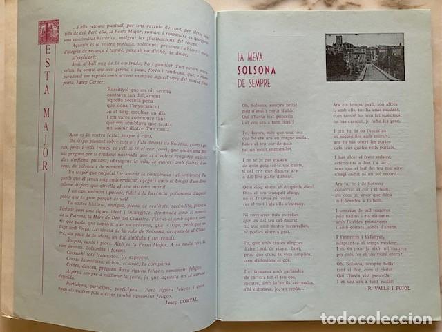 Coleccionismo: PROGRAMA FESTA MAJOR DE SOLSONA 1974 - Foto 2