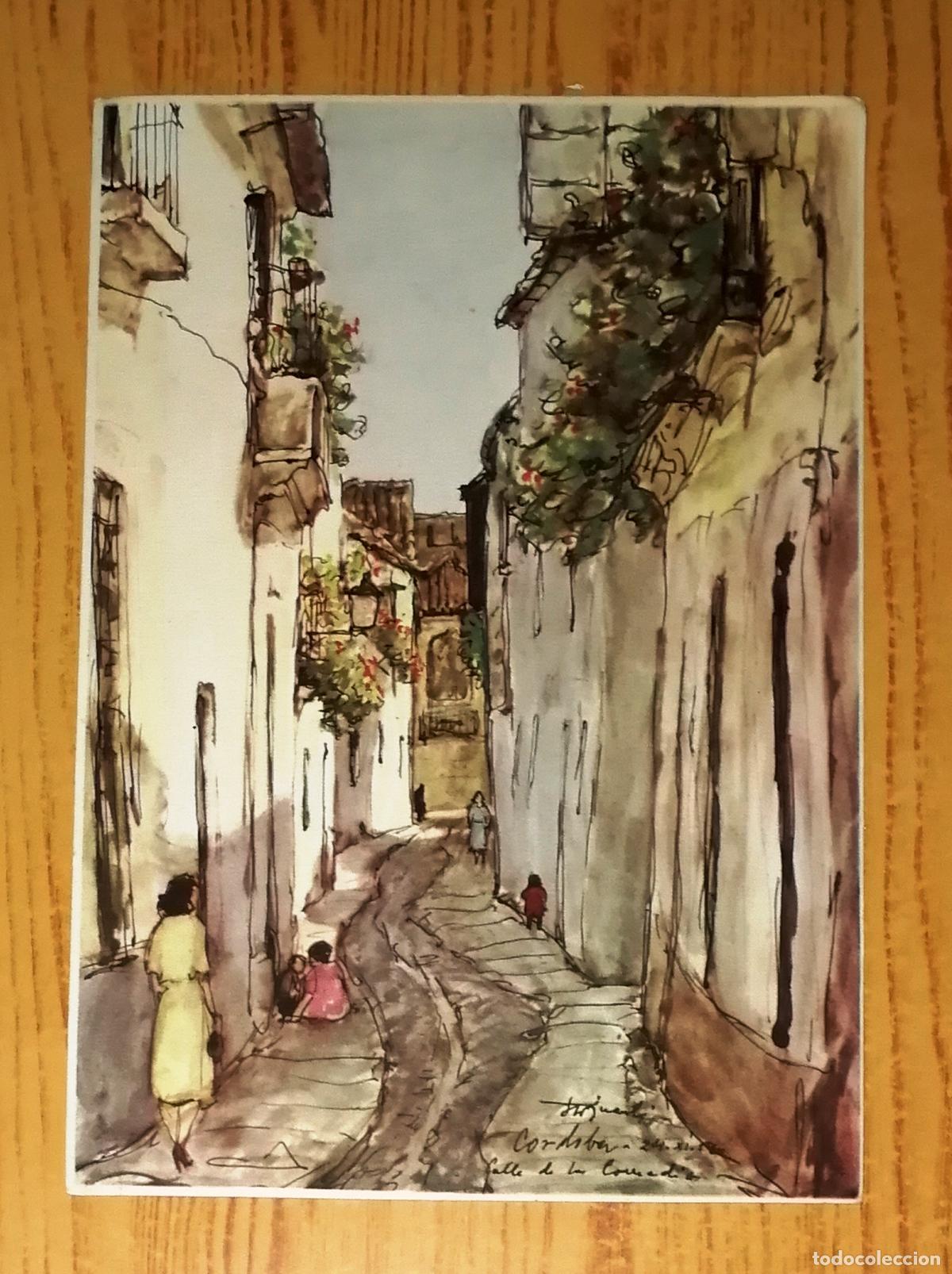 Colecionismo: L&Aacute;MINA. DIBUJO. RINCONES DE ESPA&Ntilde;A : C&oacute;rdoba, Calle de las Comedias / Productos ROCHE. - 1954