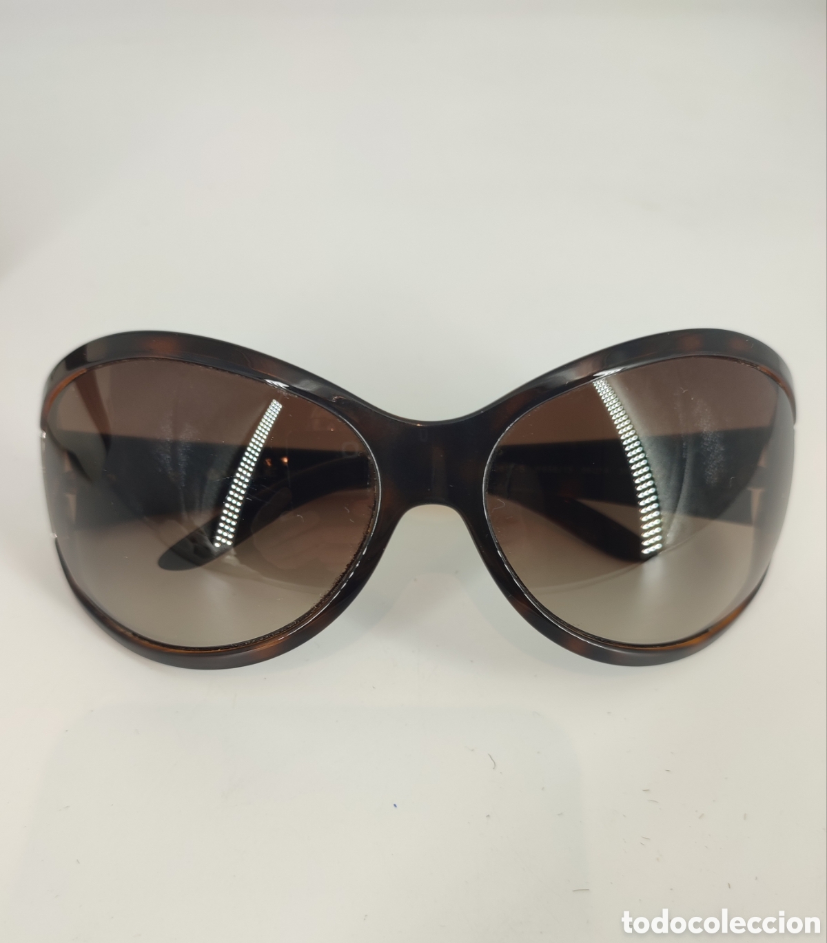 Coleccionismo: Gafas de sol Vogue Marr&oacute;n con funda en impecable estado. - Foto 5