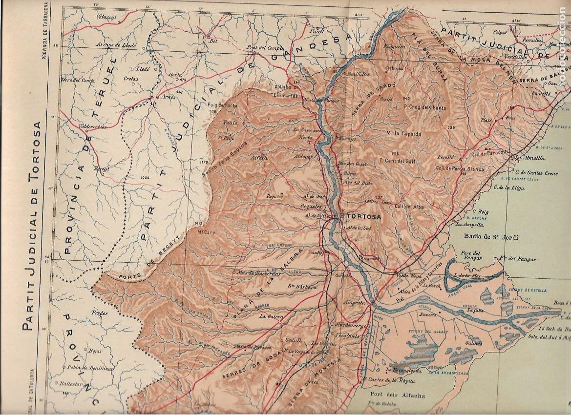 Colecionismo: SEPARATA A&Ntilde;O 1913 MAPA PARTIDO JUDICIAL PARTIT JUDICIAL DE TORTOSA