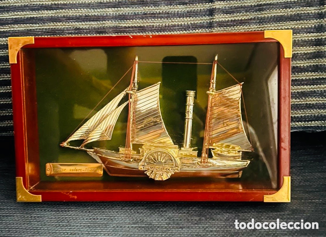 Coleccionismo: Cuadro Velero vapor 1827 - Foto 1