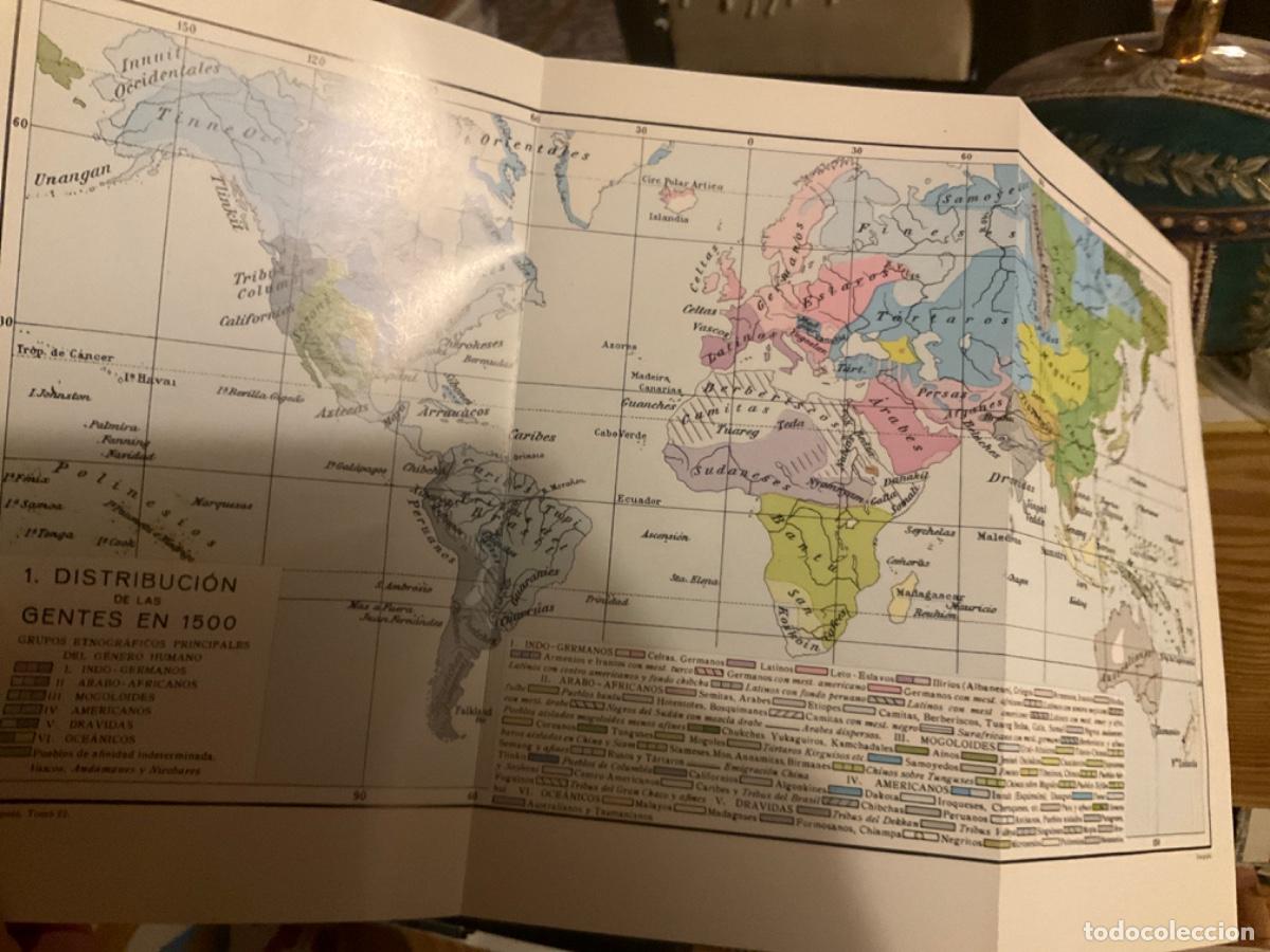 Coleccionismo: Plano espasa distribucion de las gentes en 1500 y en 1880