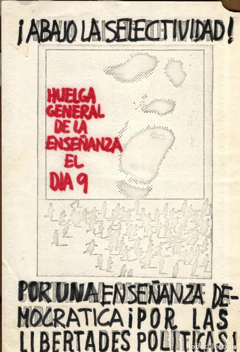 Coleccionismo: PROTESTAS UNIVERSIDAD MADRID CARTEL ORIGINAL TRANSICION 1 HOJA F96