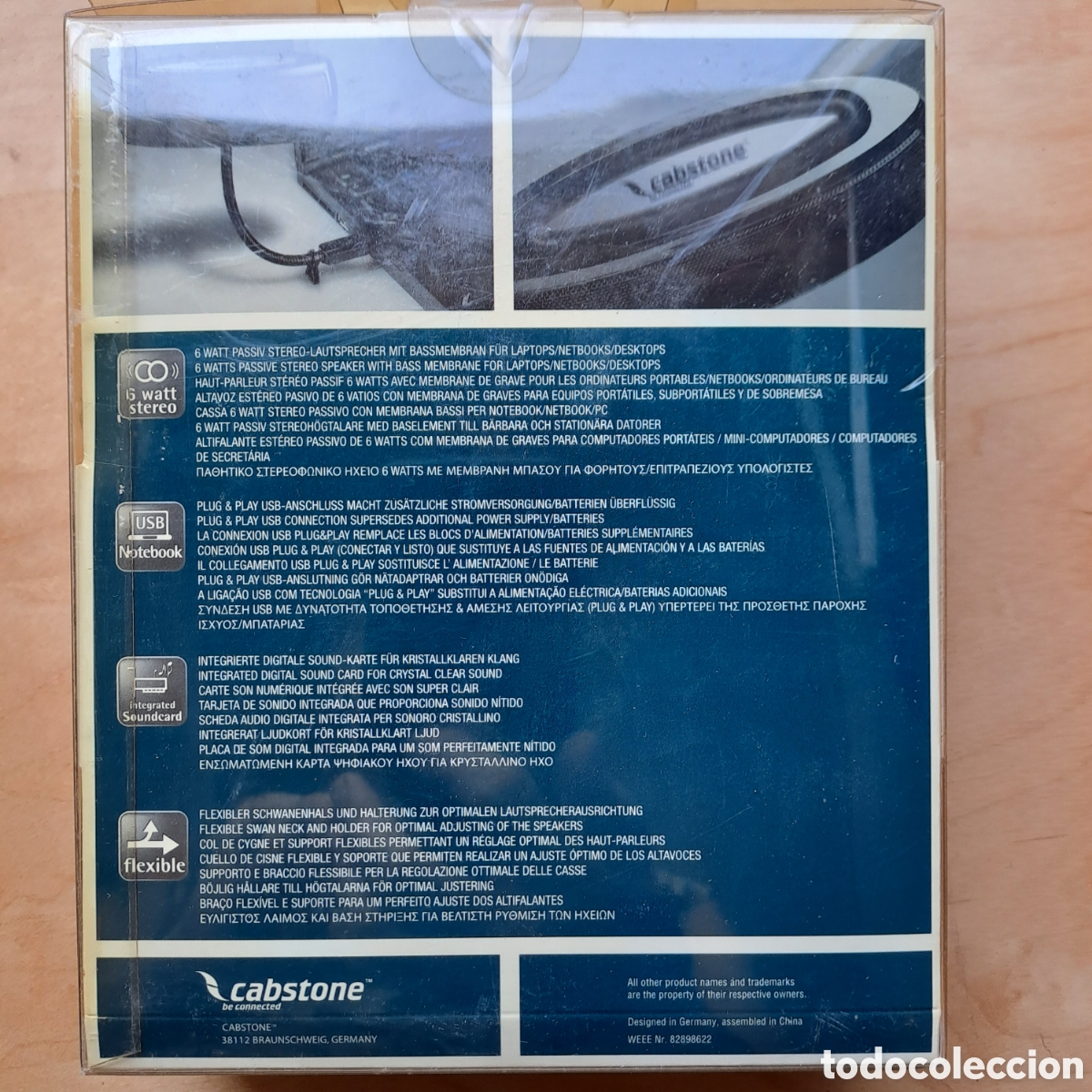 Coleccionismo: Mini altavoz est&eacute;reo para port&aacute;til - Foto 2