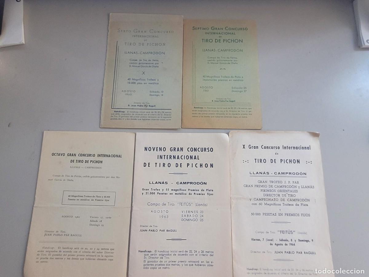 Coleccionismo: PROGRAMAS TIRO PICHON LLANAS CAMPRODON A&Ntilde;OS 60 VARIAS EDICIONES - Foto 1