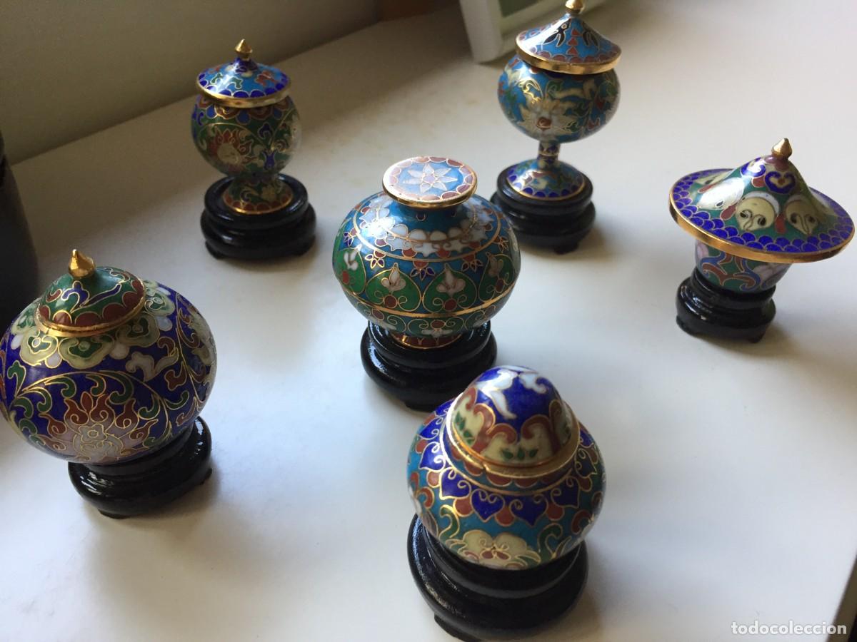 Coleccionismo: JARRONES MINIATURA CLOISSONE - Foto 1