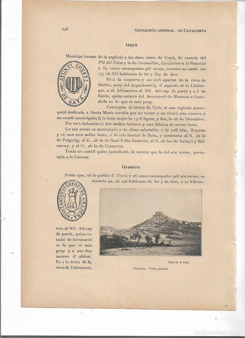 Colecionismo: SEPARATA A&Ntilde;O 1913 GAIA BCNA SELLO MUNICIPAL ANTIGUO DESCRIPCION
