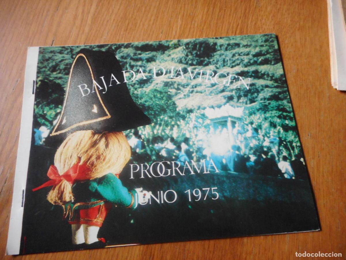 Coleccionismo: PROGRAMA BAJADA DE LA VIRGEN. FIESTA LITERARIA. TENERIFE 1975. MERCEDES GAMONAL. LUIS MA&Ntilde;ERO.