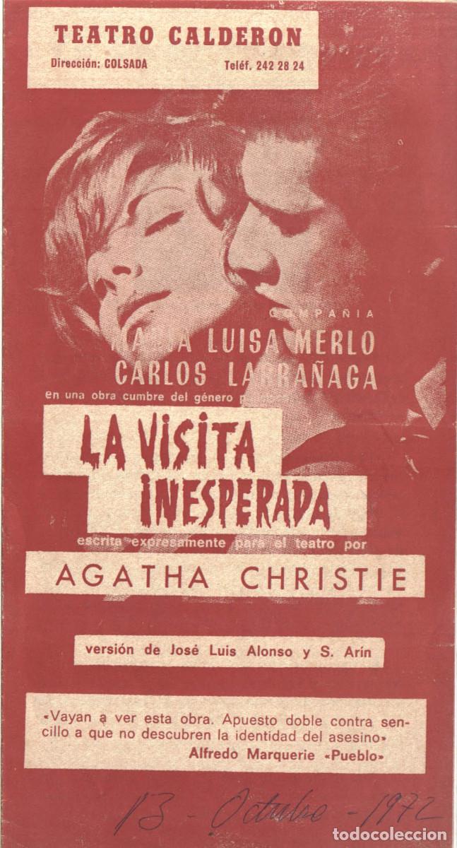 Coleccionismo: La visita inesperada. de Agatha Christie. Dir. Jos&eacute; Luis Alonso, 1972
