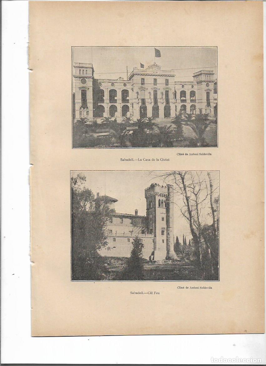 Coleccionismo: SEPARATA A&Ntilde;O 1913 SABADELL SELLO MUNICIPAL ANTIGUO PLANO DESCRIPCION CAL FEU ESCOLES PIES