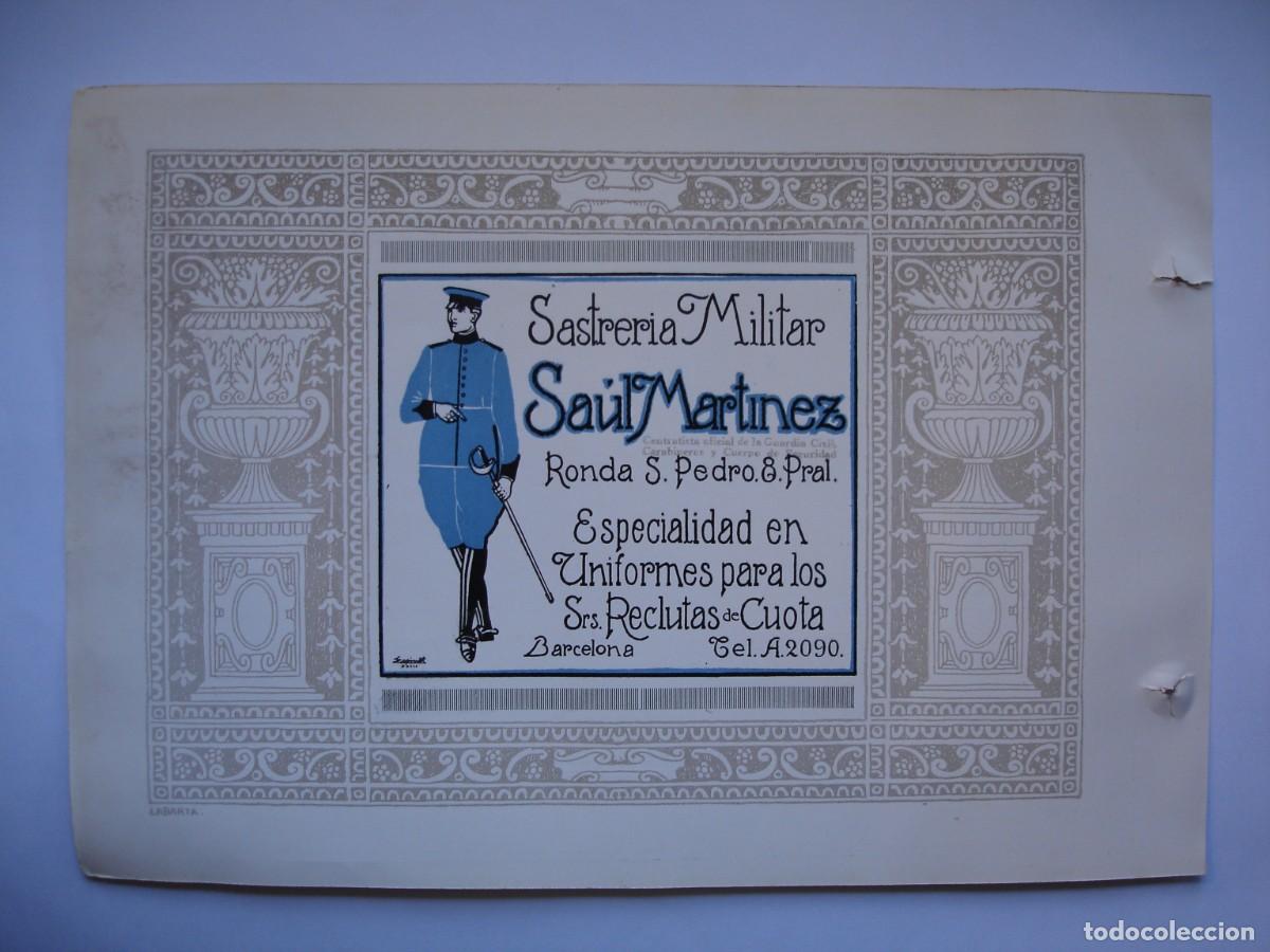 Collecting paper: SATRERIA MILITAR SAUL MARTINEZ RECLUTAS DE CUOTA .BARCELONA.A&Ntilde;O 1926