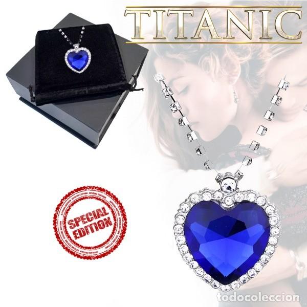Coleccionismo: COLLAR TITANIC CORAZ&Oacute;N DEL MAR + CADENA. 4,5 CMS ** INCLUYE ESTUCHE