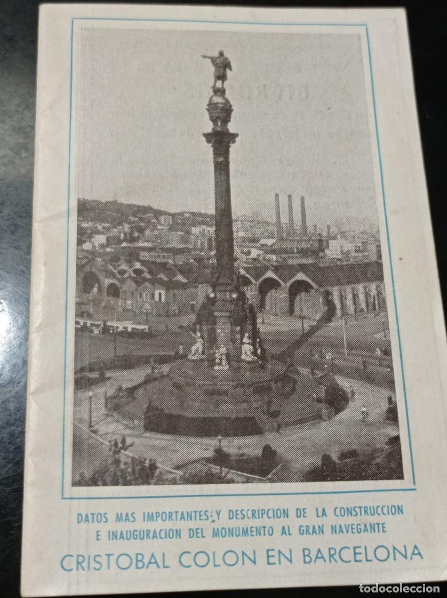 Coleccionismo: librito 1948 tama&ntilde;o 7x11 ctms. Cristobal Col&oacute;n Barcelona