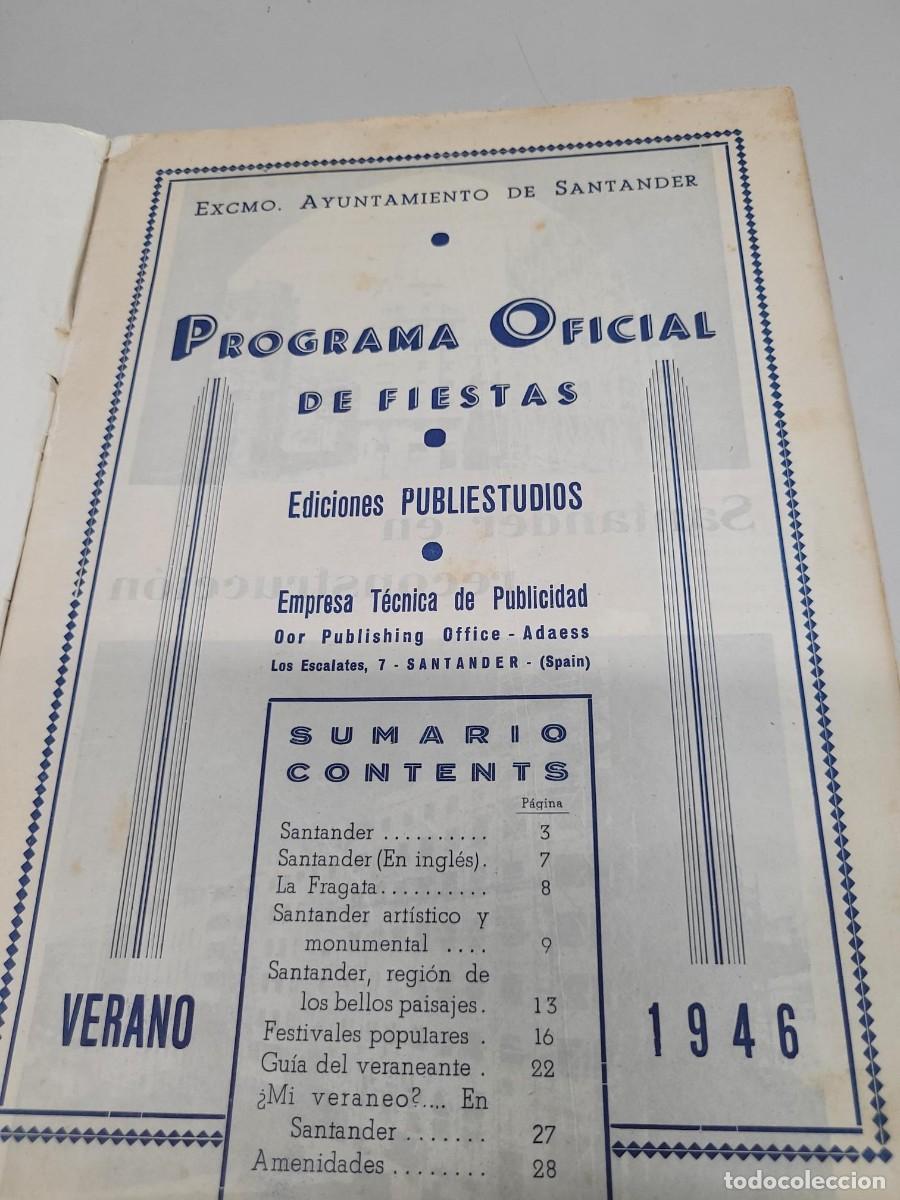 Coleccionismo: PROGRAMA OFICIAL DE FIESTAS SANTANDER 1946 - Foto 9