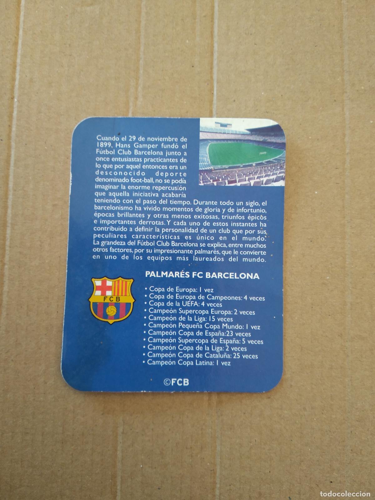 Coleccionismo: CARTON PALMARES FC BARCELONA ESTADIO CAMPO FUTBOL CAMP NOU BAR&Ccedil;A