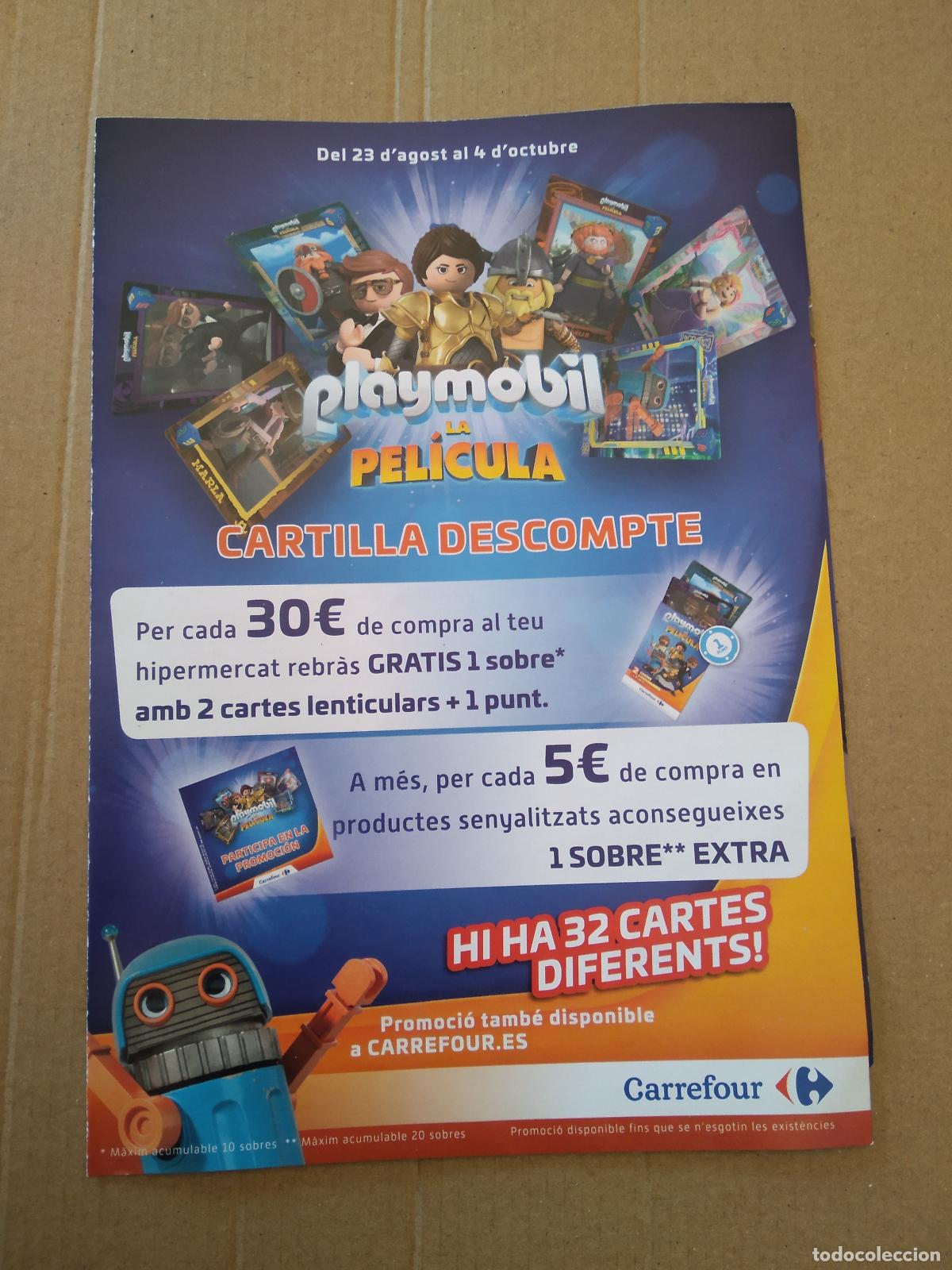 Coleccionismo: ALBUM PUNTOS CARREFOUR PLAYMOBIL LA PELICULA CARTILLA DE DESCUENTO