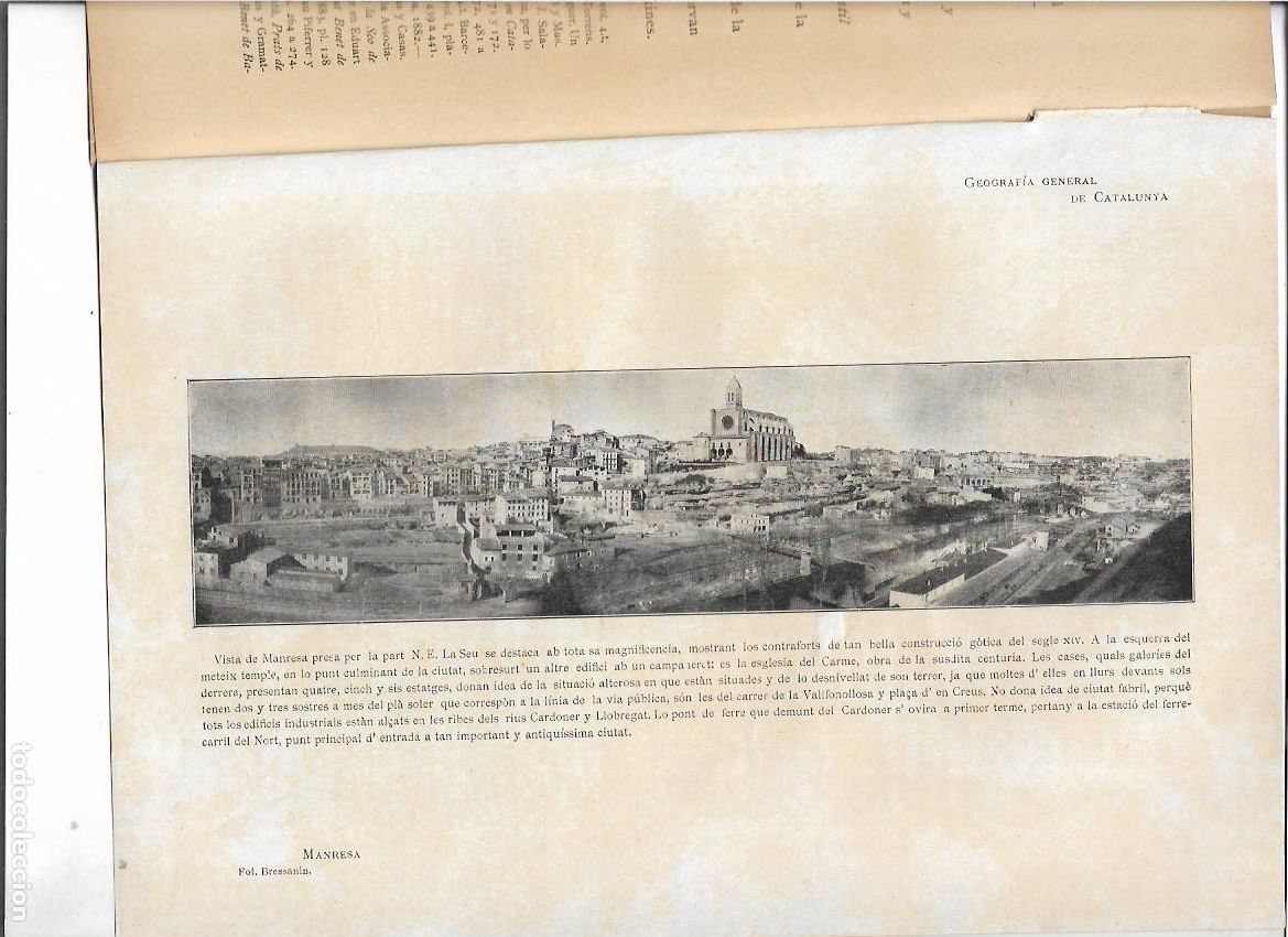 Coleccionismo: SEPARATA A&Ntilde;O 1913 MANRESA SELLO MUNICIPAL ANTIGUO PLANO DESCRIPCION FOTOGRAFIAS