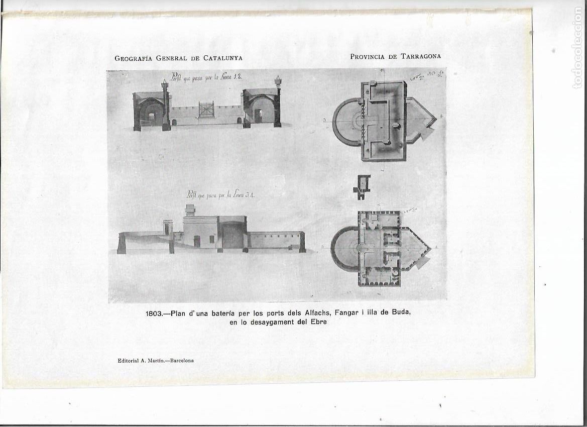 Coleccionismo: A&Ntilde;O 1913 RECORTE PRENSA DELTA EBRE PLANO BATERIA PUERTOS ALFACS FANGAR ILLA DE BUDA